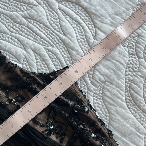 Tadashi Shoji Collection - Beaded Silk Maxi Dress - Black - Picture 10 of 13